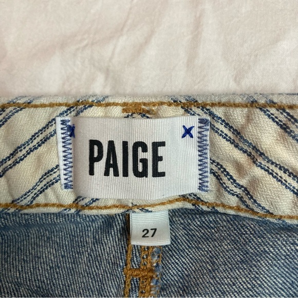 PAIGE Blue Carter Slim Distressed Jeans Size 27 Blue - Picture 3 of 5